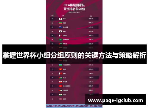 掌握世界杯小组分组原则的关键方法与策略解析